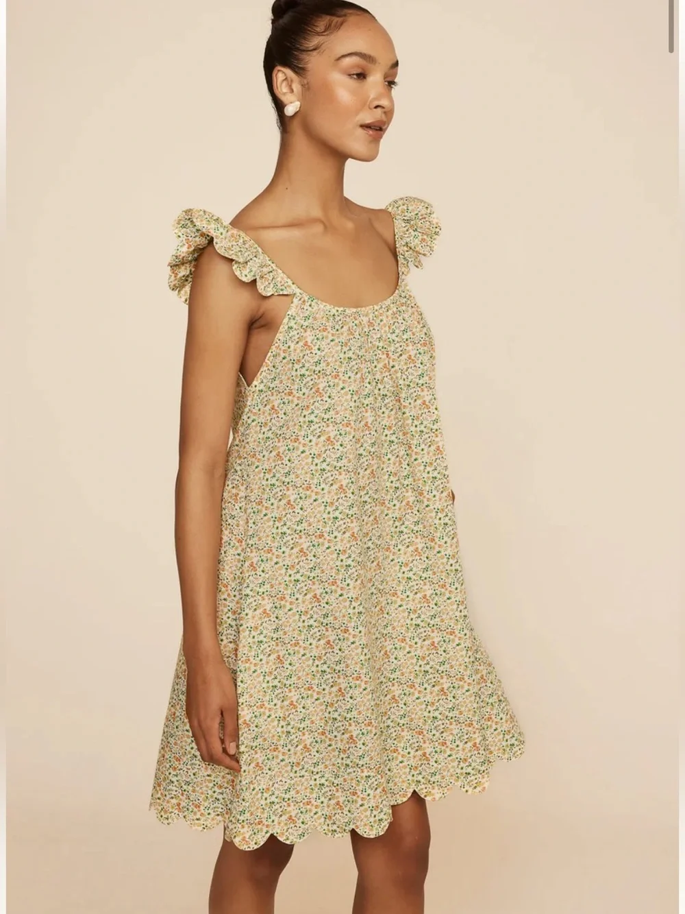 NWT | PIYAMA ~ Indah Wing Nightie - Cotton - Floret Green ~ Size XL